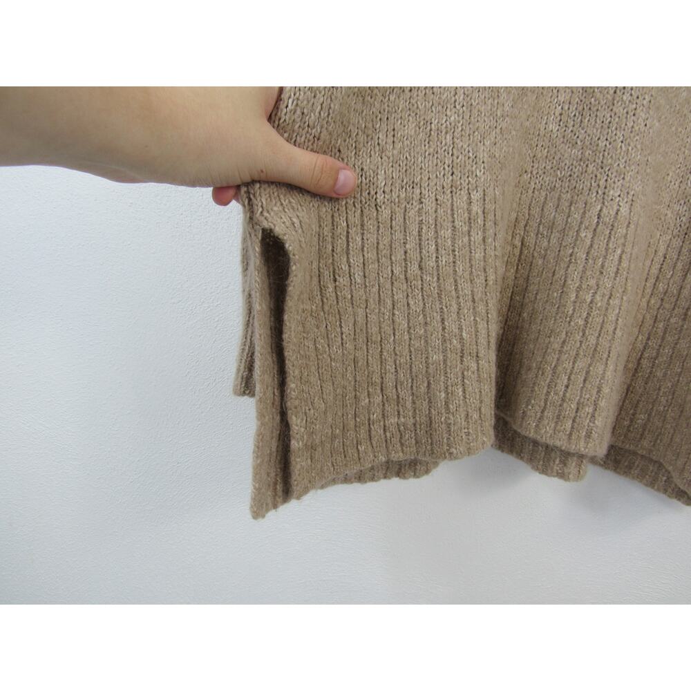 Madewell Small Baxter Sweater Tunic Tan Brown Open Knit Alpace Loungewear - Picture 5 of 8